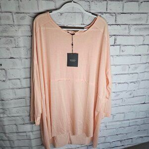 Long Peach Colored Long Sleeve Top.  NWT.